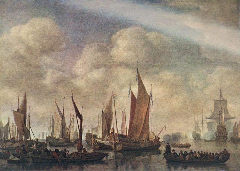 Simon de Vlieger Visit of Frederick Hendriks II Norge oil painting art